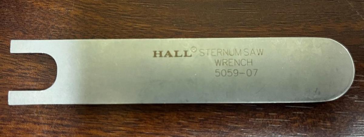 Used Hall/Zimmer 5059-07 STERNUM SAW WRENCH -- IN Excellent Working Condition