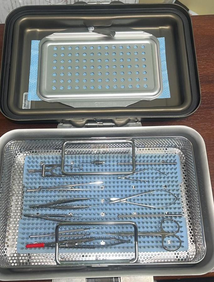 Used Assortment of Eye Instruments 12 PC Set with Case (Storz & Rhein)