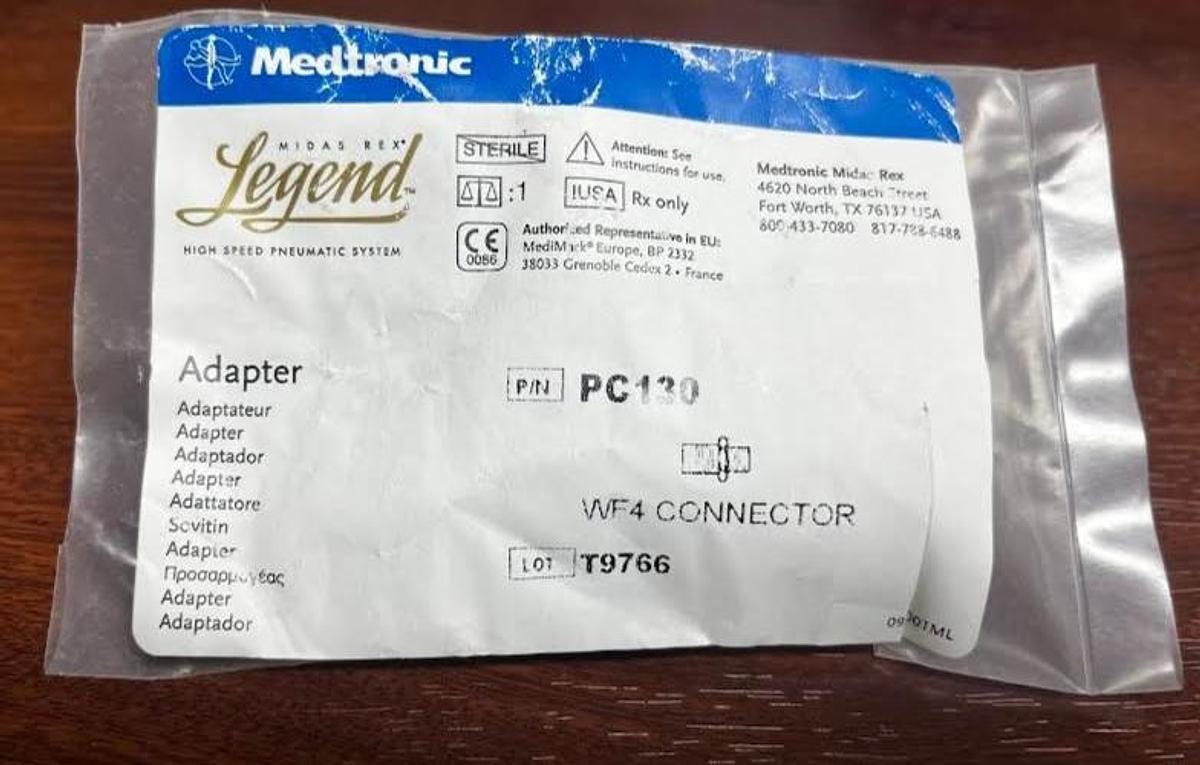 Used Medtronic Midas REX Legend Adapter WF4 Connector - in Exc. Working Condition.