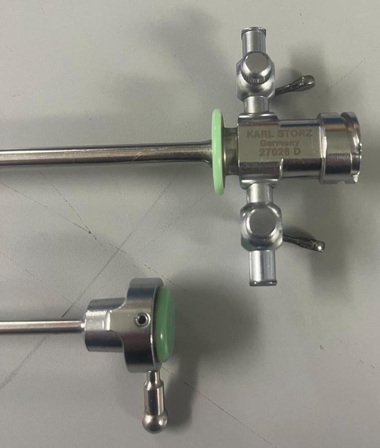 Used Storz 27005CA 4mm x 70° Cystoscope Set in Exc. Working Condition with warranty