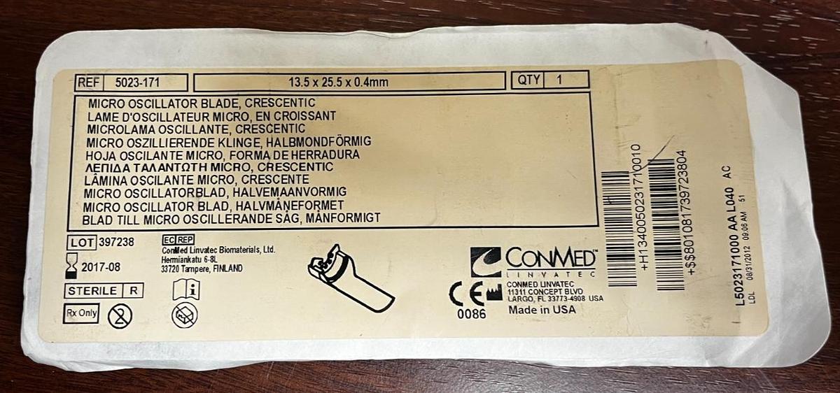 Used Hall/MICRO Choice 5023-171 Oscillator Saw Blade - Excellent Working Condition