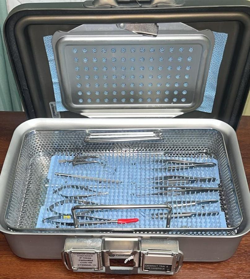 Used Assortment of Eye Instruments 12 PC Set w/Case (Storz & Rhein)