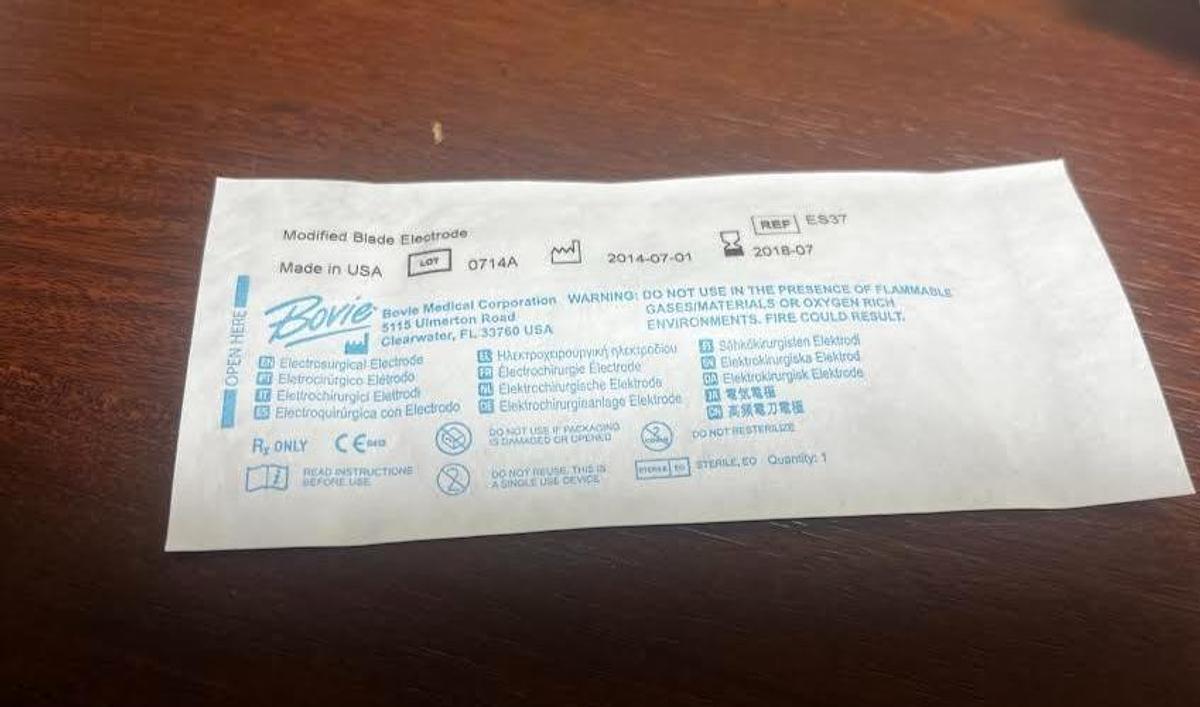 Bovie ES27 Resistick II Coated Modified Needle Electrode--NEW