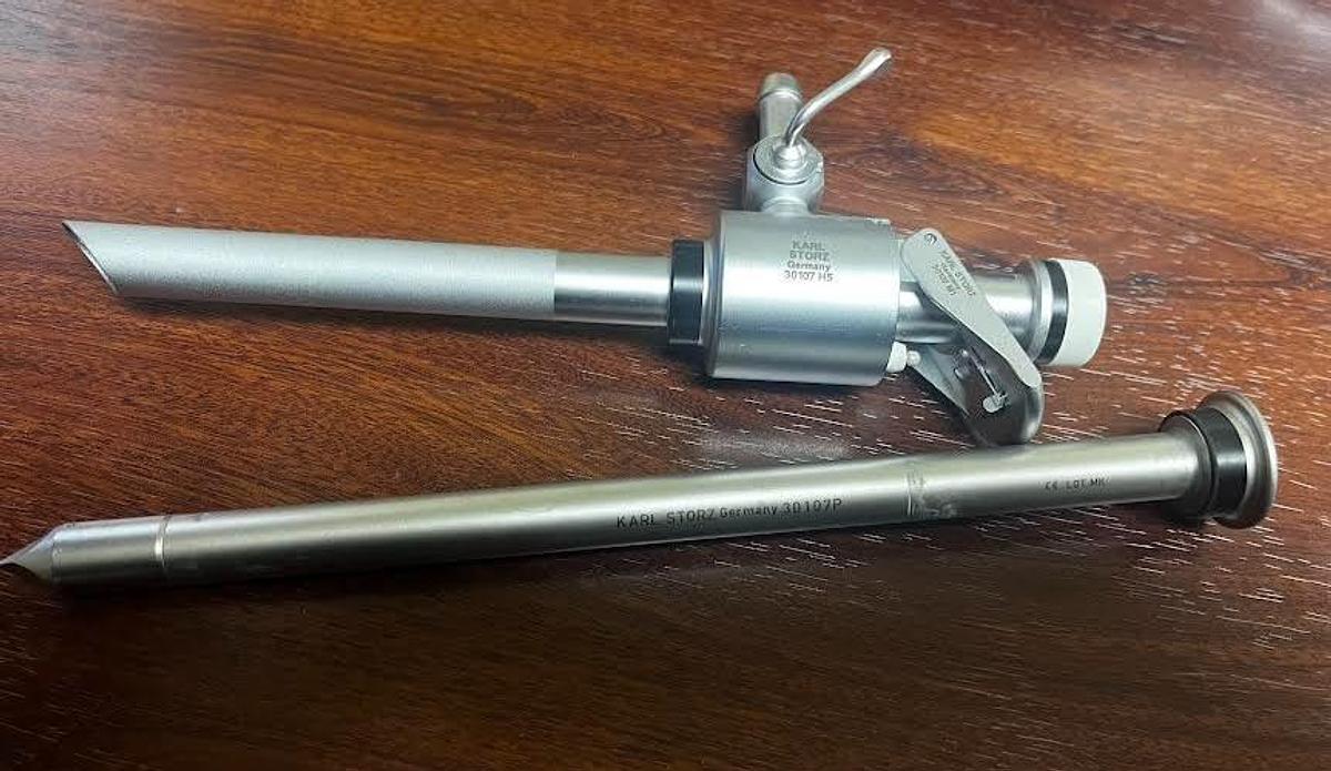 Used Storz 30107 H5 HiCap Endo Tip Cannula 13mm w/30107P Obturator, 30107 M1 Valve
