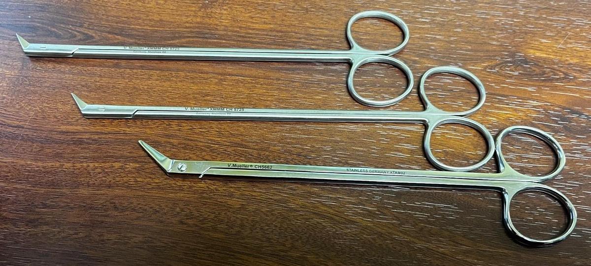 Used V. MUELLER 3PC Potts Scissors CH5662 & CH5725 (x2) - In Exc Working Condition