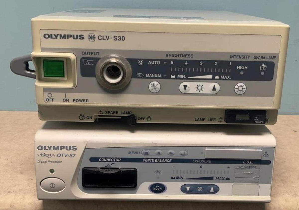 Used Olympus Digital Processor OTV-S7 & Light Source CLV-S30 EXC. WORKING CONDITION