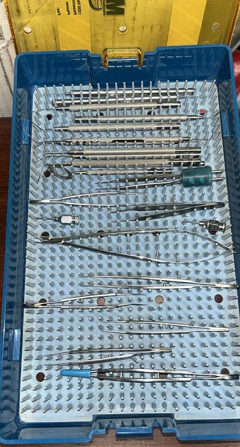 Used Assortment of micro Instruments 23 Piece Set with Case (Storz & Rhein)
