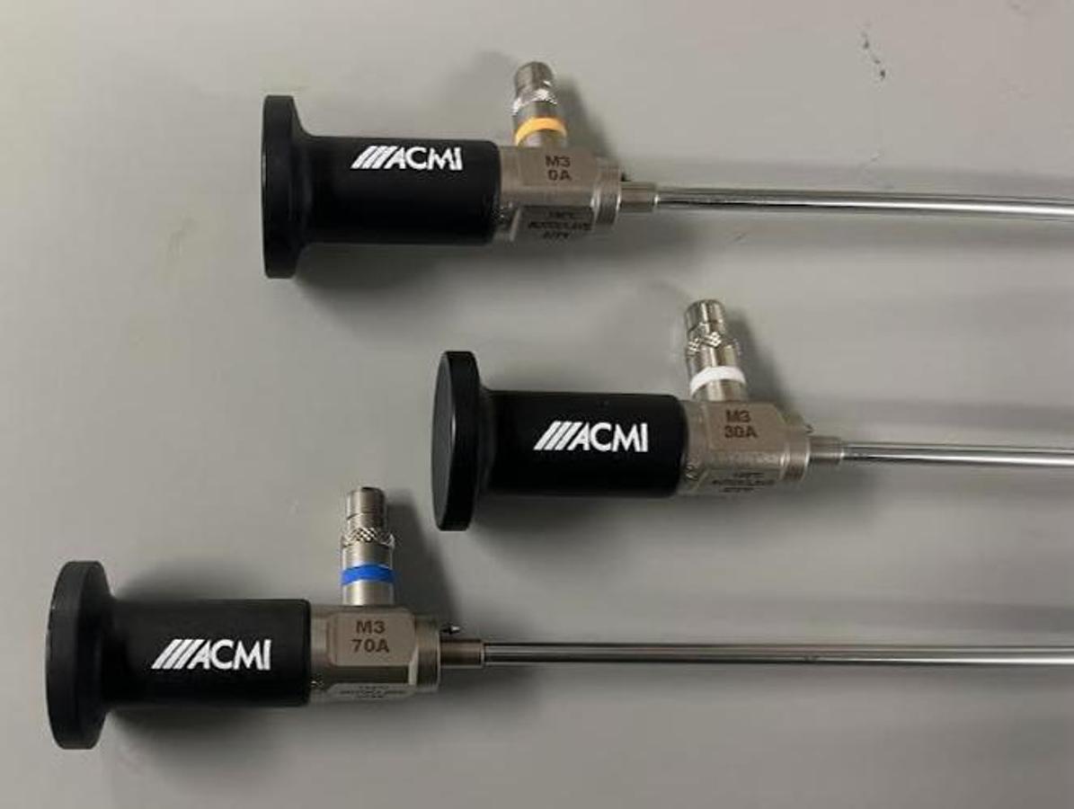 Used ACMI 4MM M3-0A,30A, 70A RIGID CYSTOSCOPE SET-EXCELLENT WORKING CONDITION