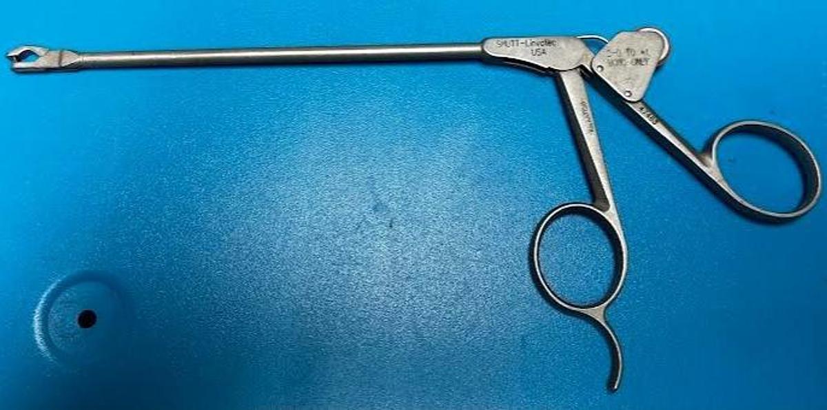 Used Linvatec Shutt 18.100158 Suture Punch, Straight, Slotted Jaw --90 Day Warranty