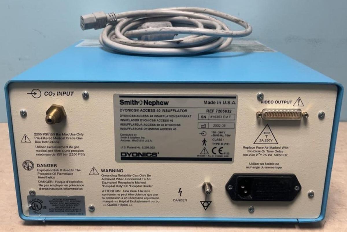 Used Dyonics 7205832 Access 40 Liters High Flow Insufflator- Exc. Working Condition