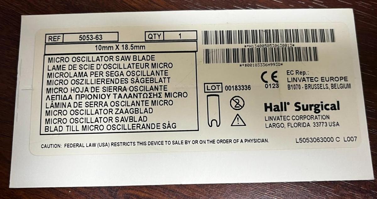 Used Hall/MICRO CHOICE 5053-63 Oscillator Blade - Excellent Working Condition