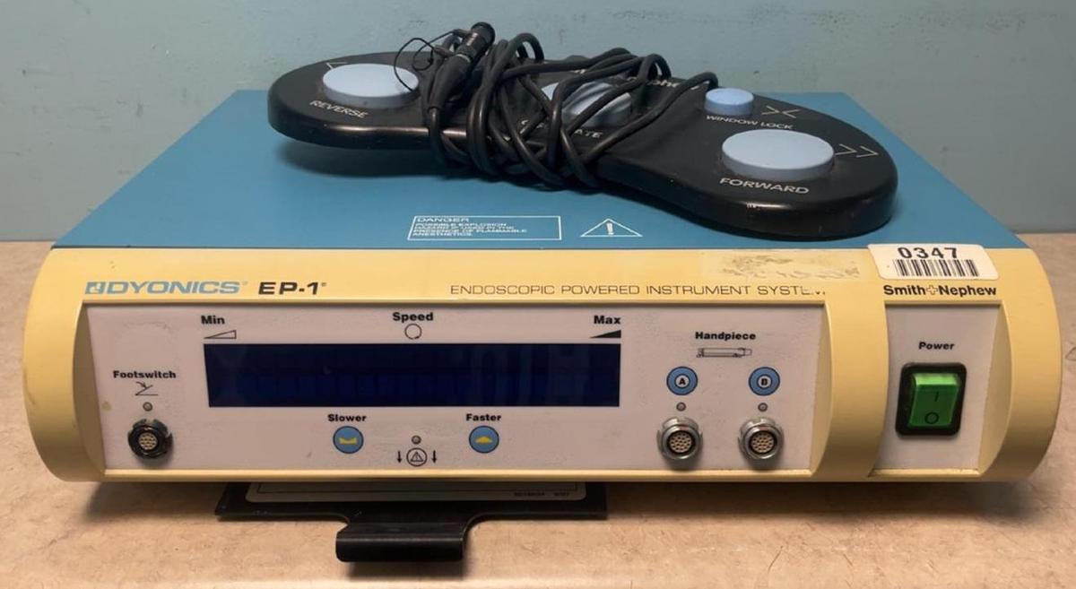Used Dyonics 7205365 Ep-1 Shaver Console with Foot pedal 7205399 & Shaver 7205357