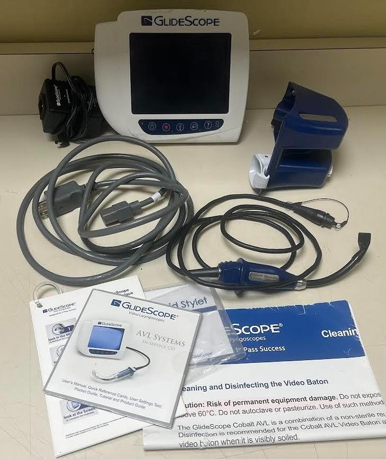 Used Glidescope Cobalt AVL Video Laryngoscope Monitor w/Scope Exc. Working Condition