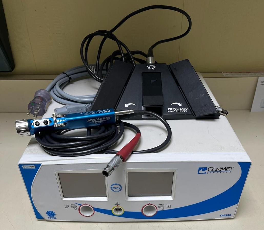 Used ConMed D4000 Console w/Footswitch & D9924 Turbo Shaver- Exc. Working Condition