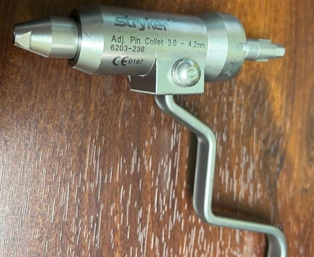 Used Stryker 6203-236 Adjustable Pin Collet in Excellent Working Condition-Warranty