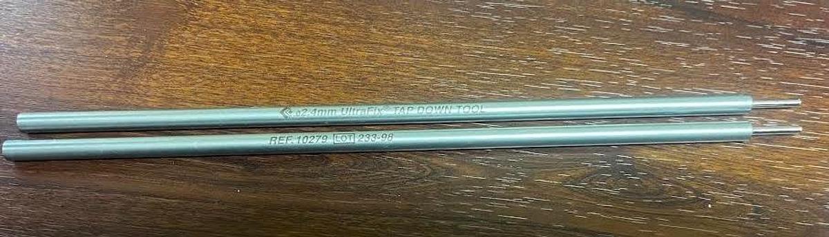 Used Linvatec UltraFix 10279 TAP DOWN TOOL  2.4mm --Set OF 2-- Exc. Working Condition