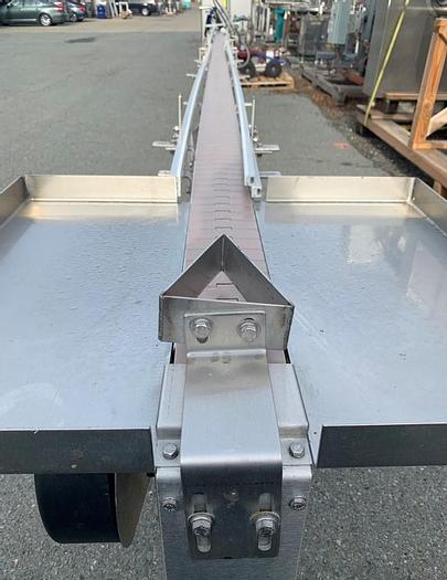 Used Conveyor, Belt, 4.5" x 24', Stainless Steel, VFD #S744680