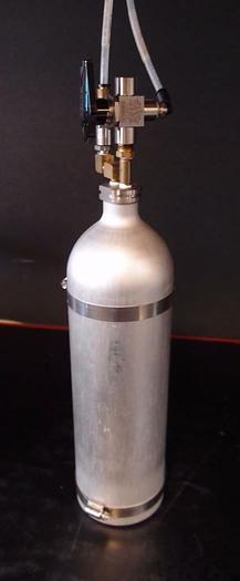 Used Aluminum Vacuum Reservoir Tank  Canister w/ T-Valve (3540)