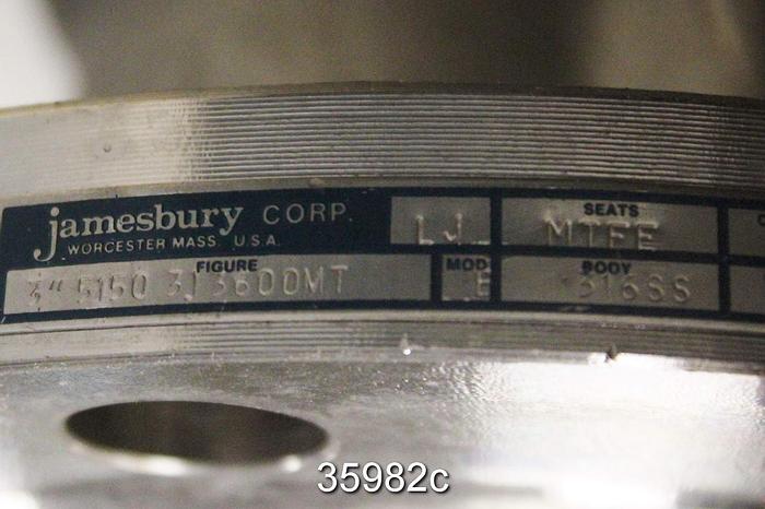 Used Neles Jamesbury 3" Ball Control Valve, 3 5150 31 3600 MT #35982