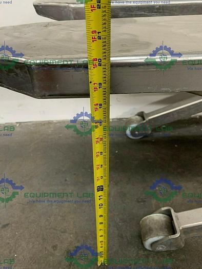 Used Robusto SH1000 Millipore Trolley X-1845 Heavy Duty Stainless Steel Lift Cart 20"