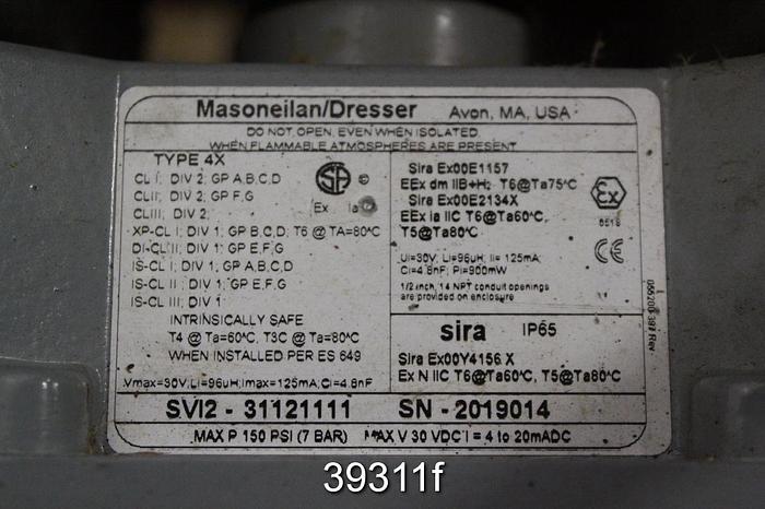 Used Masoneilan 6" V-Ball Control Valve, Model 33-36402 #39311