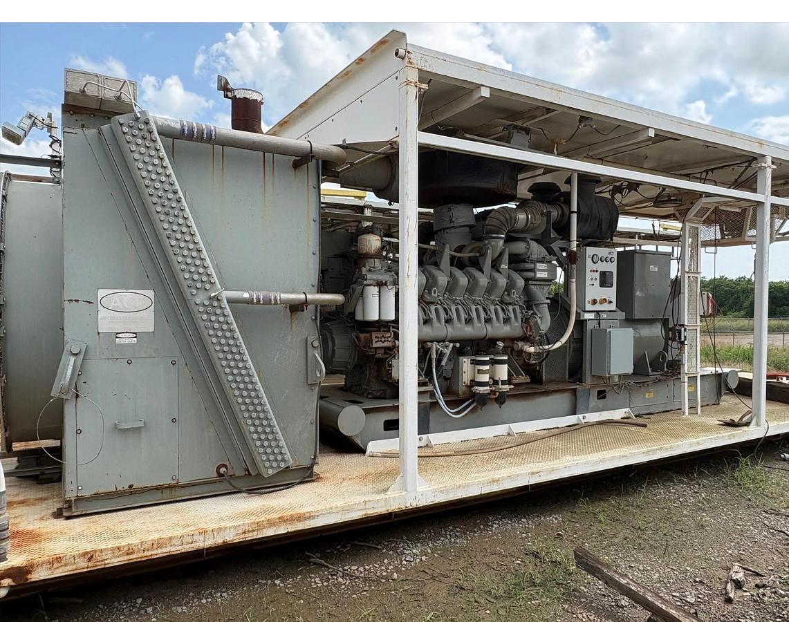 Used MTU 12V4000 1225kW / 1750kVA 600V Diesel Generator Sets — SCR Drilling Rig Power Packages