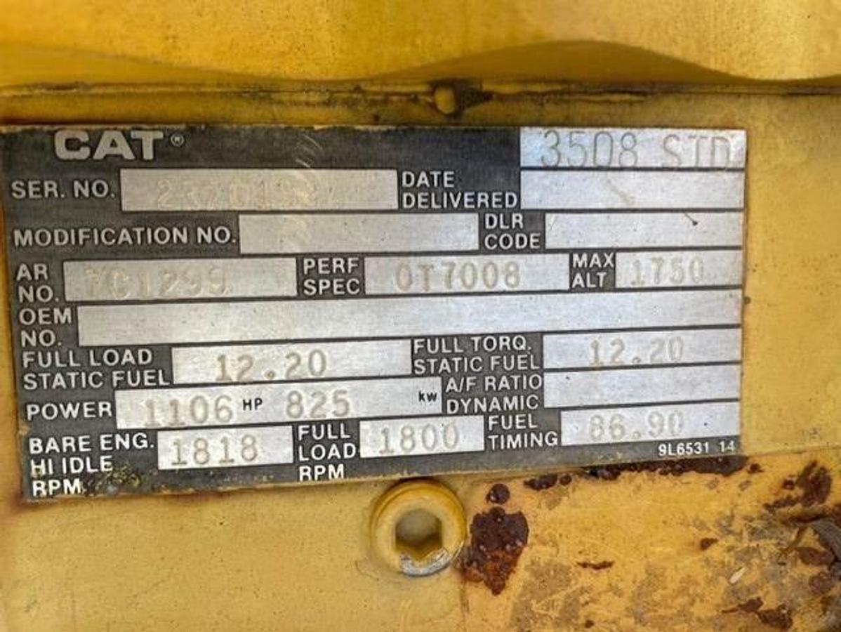 Used CATERPILLAR 3508 750kW Diesel Generator Set