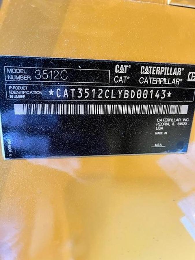 Used 2014 Caterpillar 3512C 1500kW Tier 2 Diesel Generator Set (2 Available)