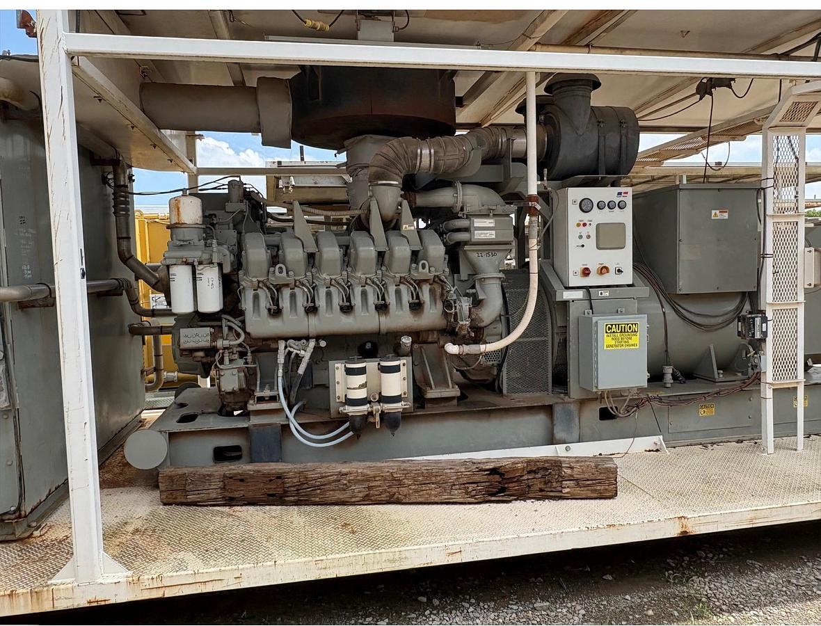 Used MTU 12V4000 1225kW / 1750kVA 600V Diesel Generator Sets — SCR Drilling Rig Power Packages
