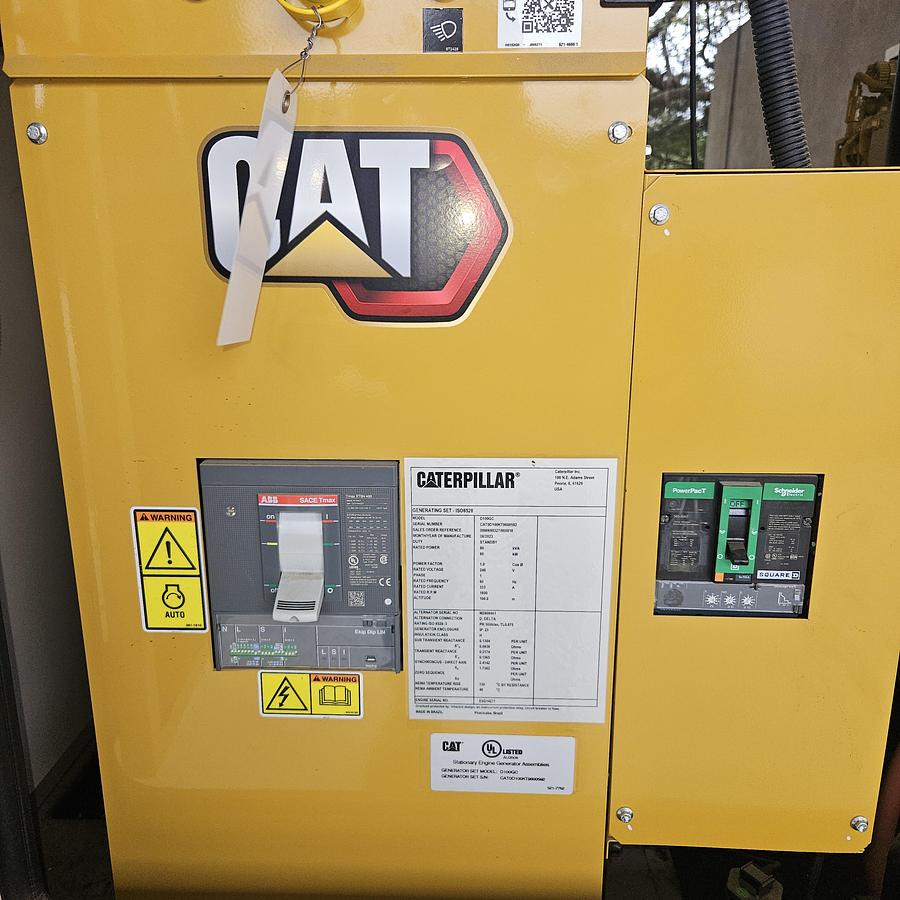 Used 2023 Caterpillar D100GC C4.4 80kW Diesel Generator Set