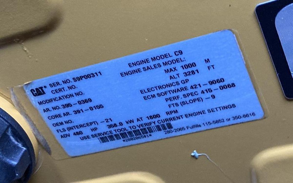 Used 2013 Caterpillar C9 300kW Tier 3 Diesel Generator Set