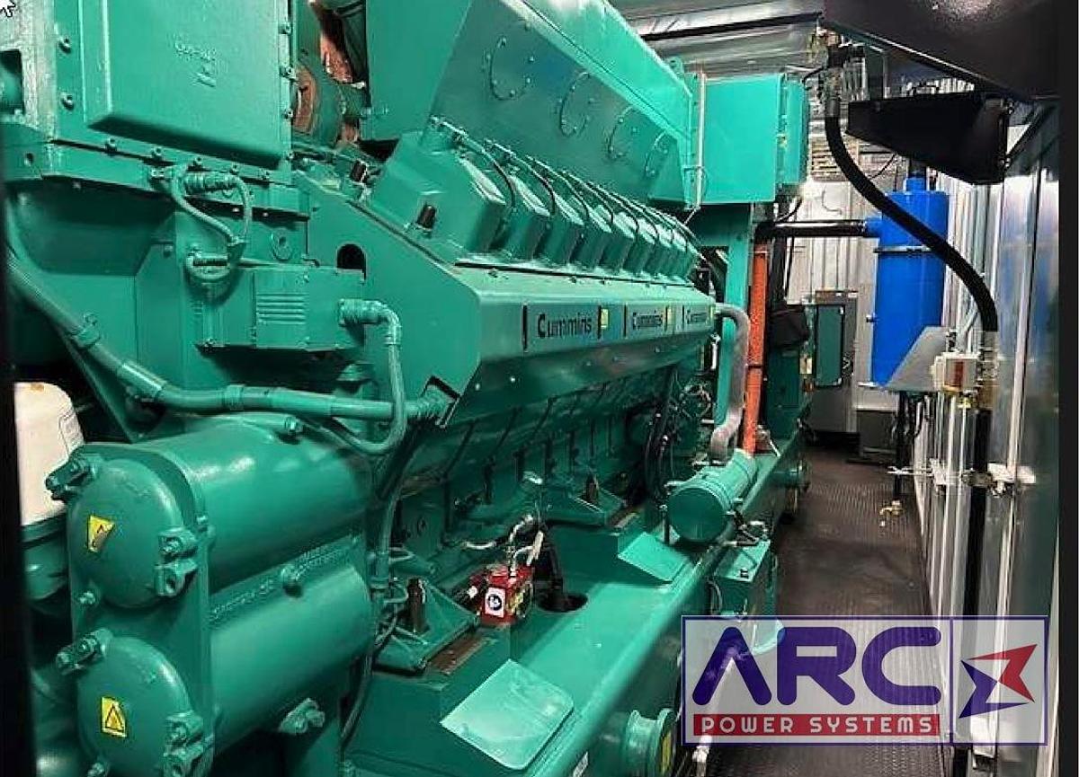 Two Unused 2019 Cummins C2000 N6CB 2MW Natural Gas Generators – 12.47kV