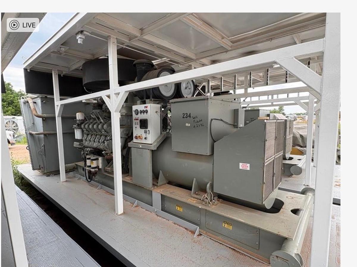 Used MTU 12V4000 1225kW / 1750kVA 600V Diesel Generator Sets — SCR Drilling Rig Power Packages
