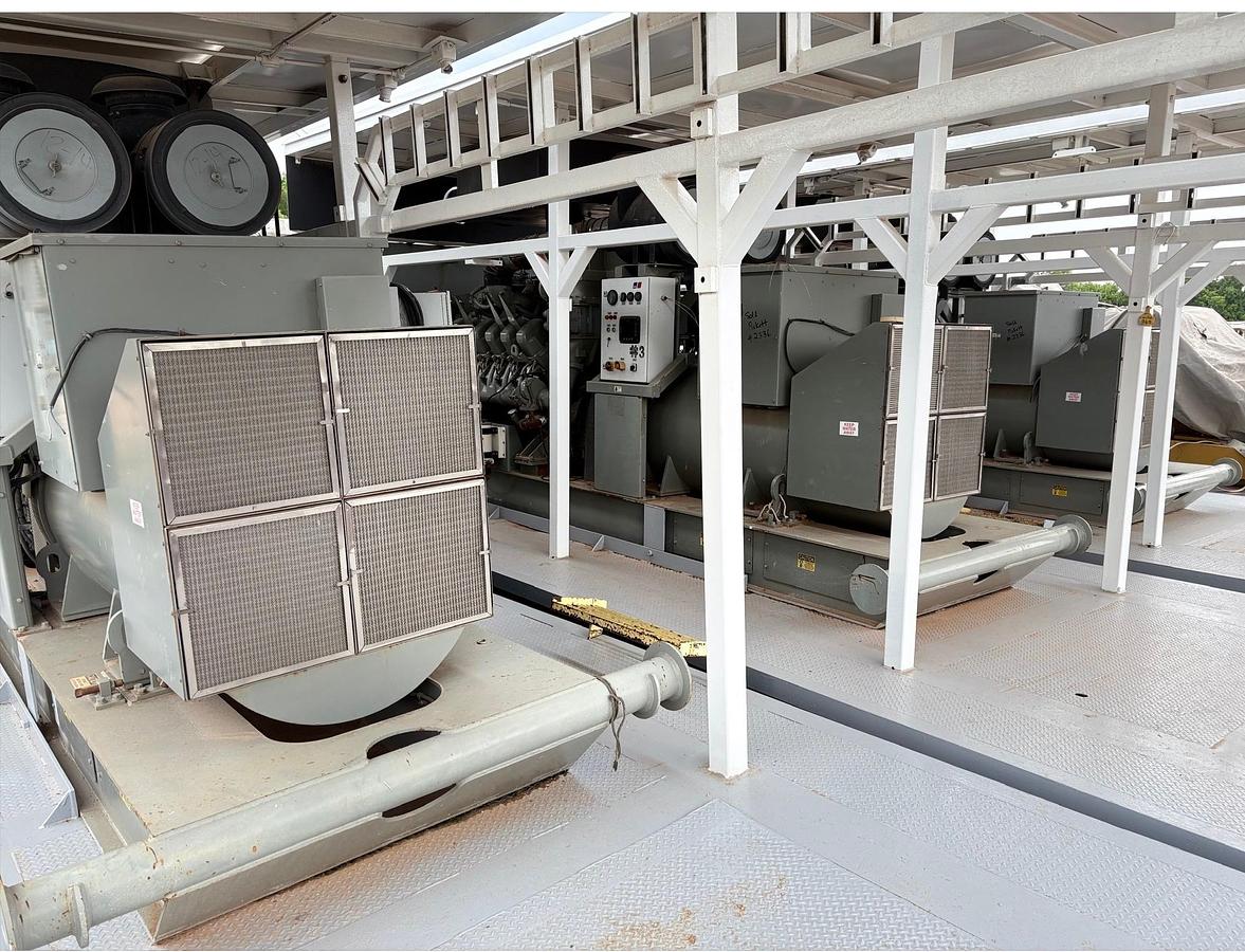 Used MTU 12V4000 1225kW / 1750kVA 600V Diesel Generator Sets — SCR Drilling Rig Power Packages