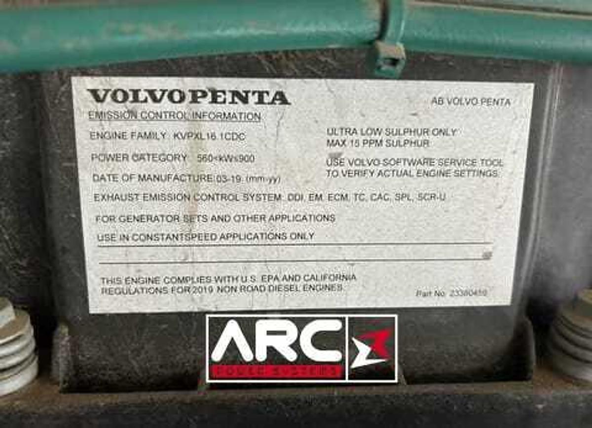 Used Volvo Penta 625kW Tier 4 Final Diesel Generator Sets (9 Available)
