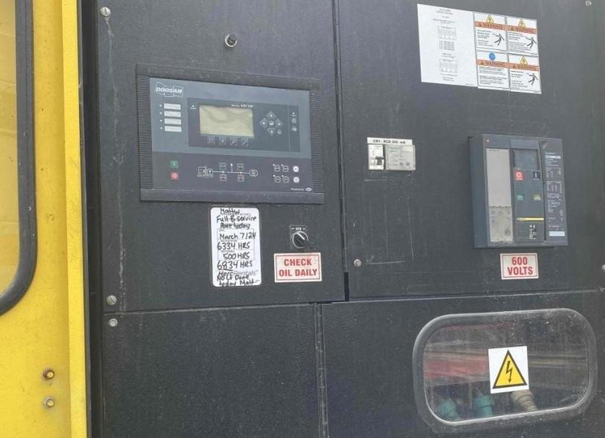 Used Doosan G570 456kW Prime Tier 2 Rental Grade Towable Diesel Generator Set