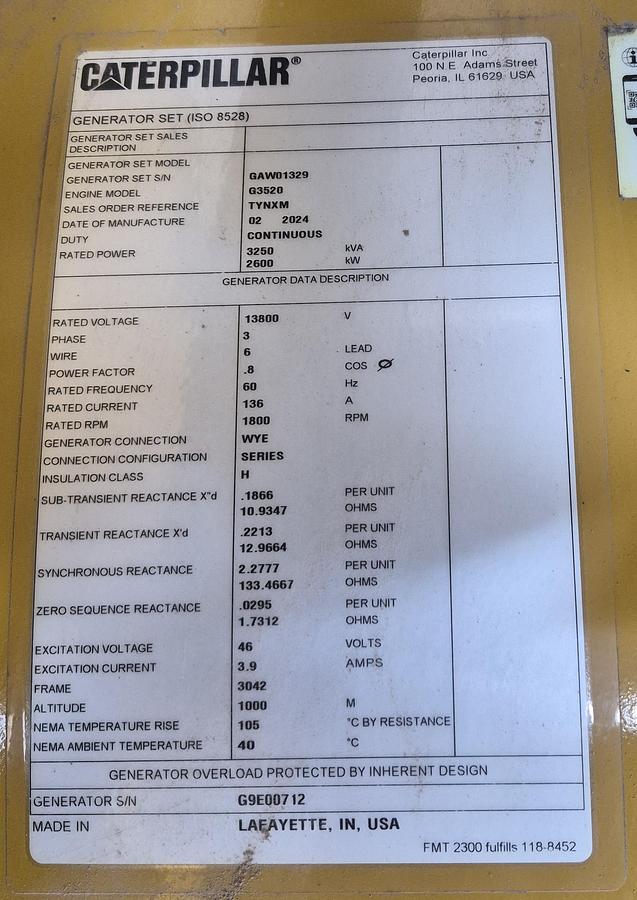 Used 2022 CATERPILLAR G3520