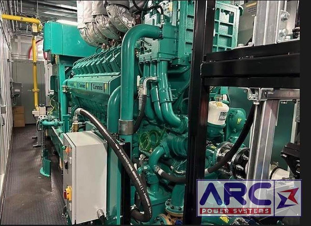 Two Unused 2019 Cummins C2000 N6CB 2MW Natural Gas Generators – 12.47kV