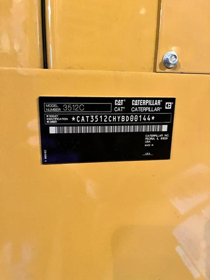 Used 2014 Caterpillar 3512C 1500kW Tier 2 Diesel Generator Set (2 Available)