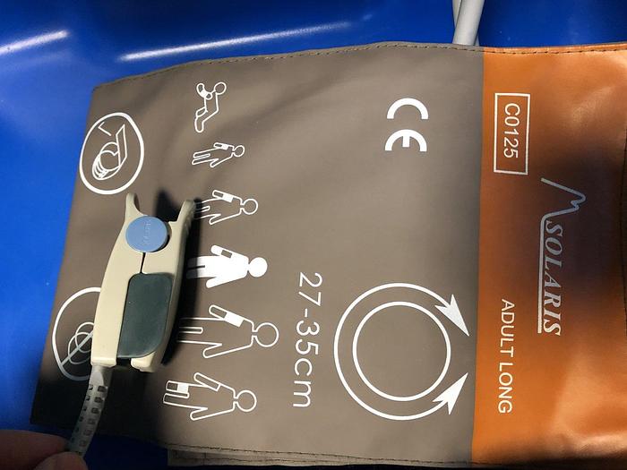 D'occasion GE V100 Dinamp Patientenmonitor Vitaldatenmonitor auf Trolley+ Fingersensor, Manschette