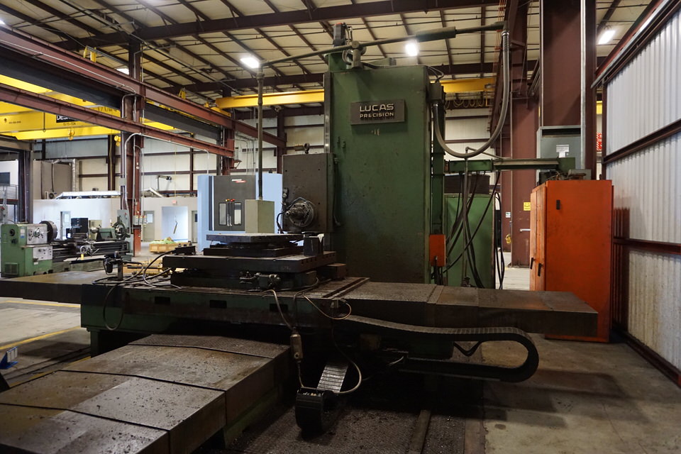 Used LUCAS 40T HORIZONTAL BORING MILL, W/  ROTARY TABLE