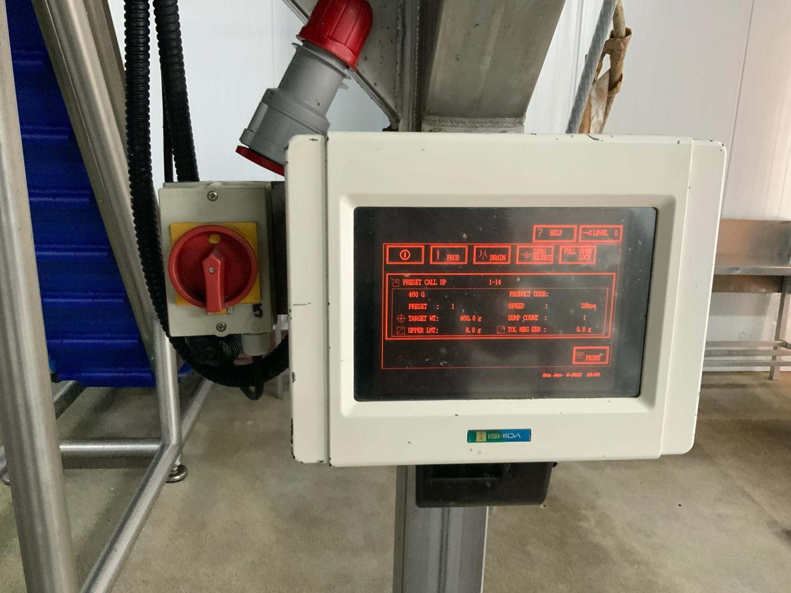 Used Complete Line: Ilapak bagger, Ishida weigher