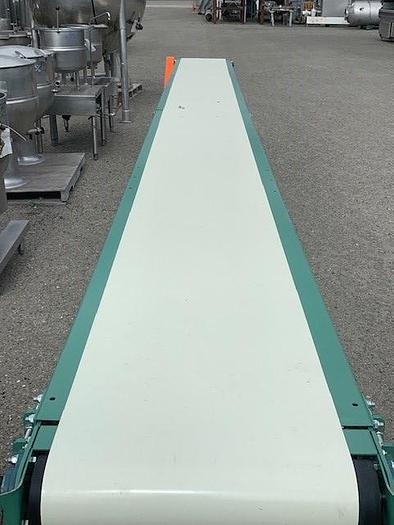 Used 20' Long x 18"Wide Roach MFG Portable Sanitary Flat Belt Conveyor
