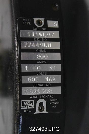 Unused Ward Leonard 111 WL 97 Potentiometer #32749