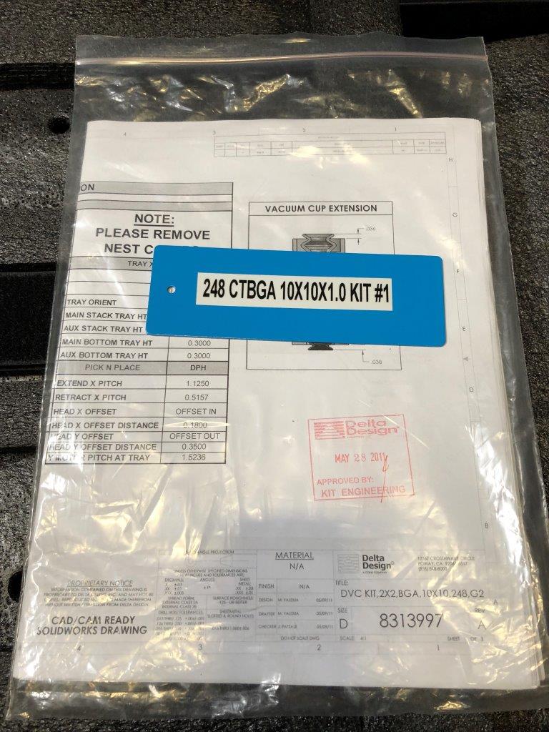 Used Delta Edge DE8000 Q-FPH - 248 CTBGA - 10x10x1.10 Test Handler Change Kit