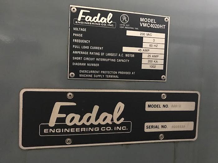 Used 1990 FADAL VMC 4020HT, Extended Z, 88HS Control - Video