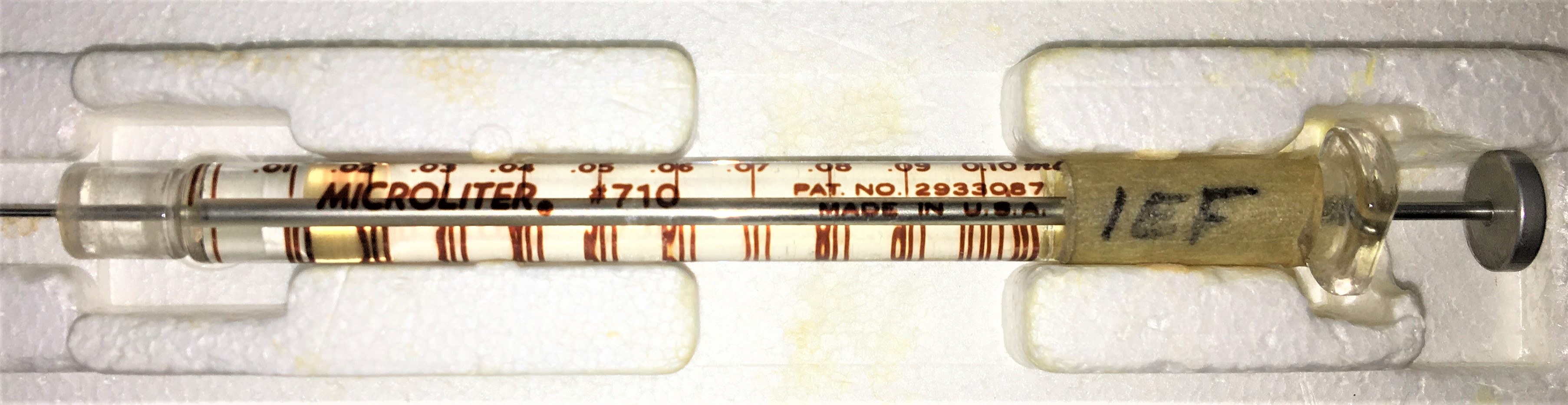 Used Hamilton 80600 Microliter #710N Injection Syringe - 100μL