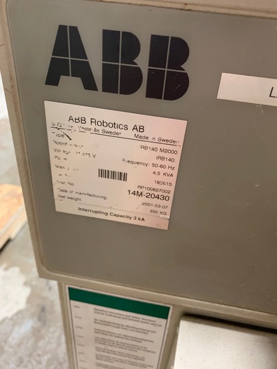 Used ABB IRB 140 6 AXIS CNC ROBOT WITH S4C CONTROLLER