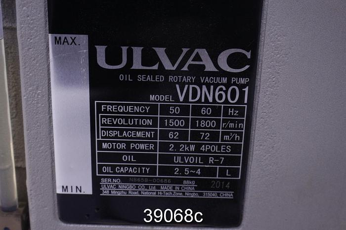 Unused Ulvac VDN601 Vacuum Pump, 1800 Rpm #39068