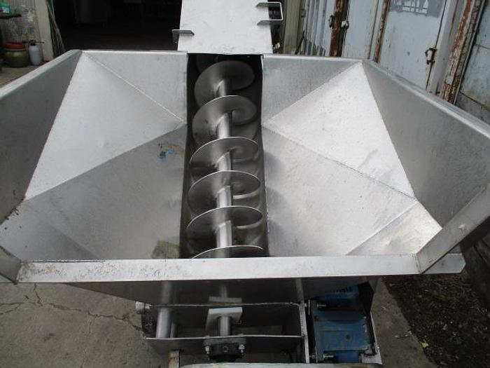 Used Custom Stainless Equipment Screw Conveyor; Md#CSC1210-F
